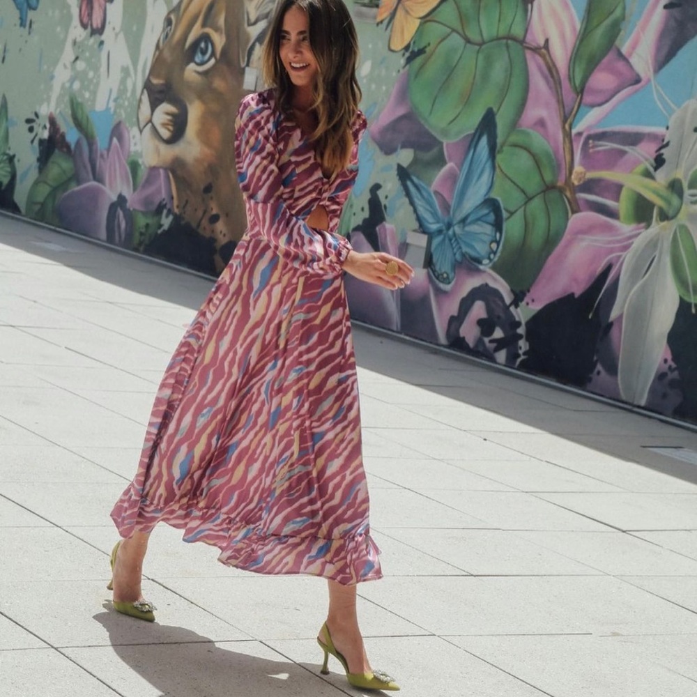 Tropical Silk “Moira” Dress by Araneana
